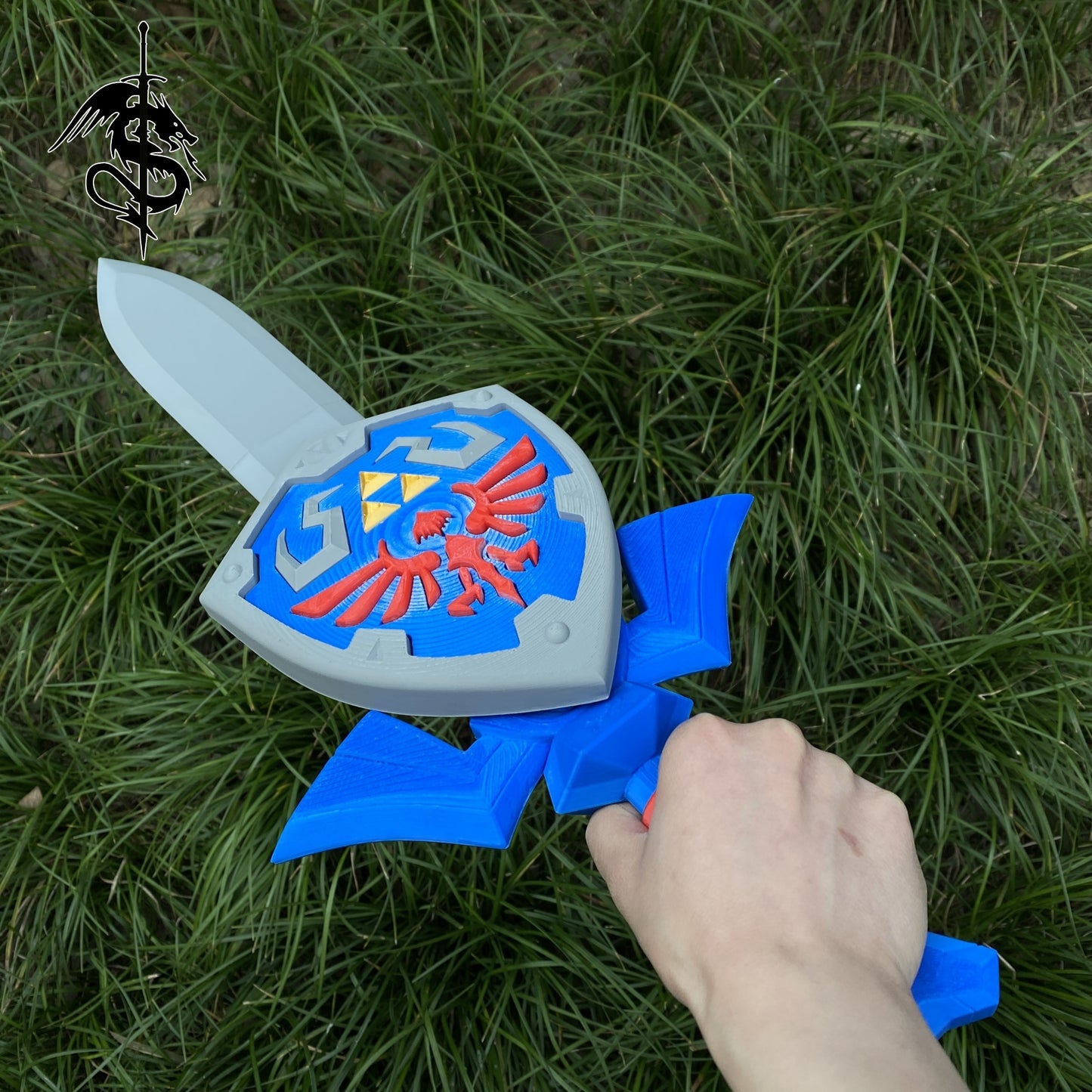 3D-Printed Link Master Sword & Hylian Shield Resin Replica