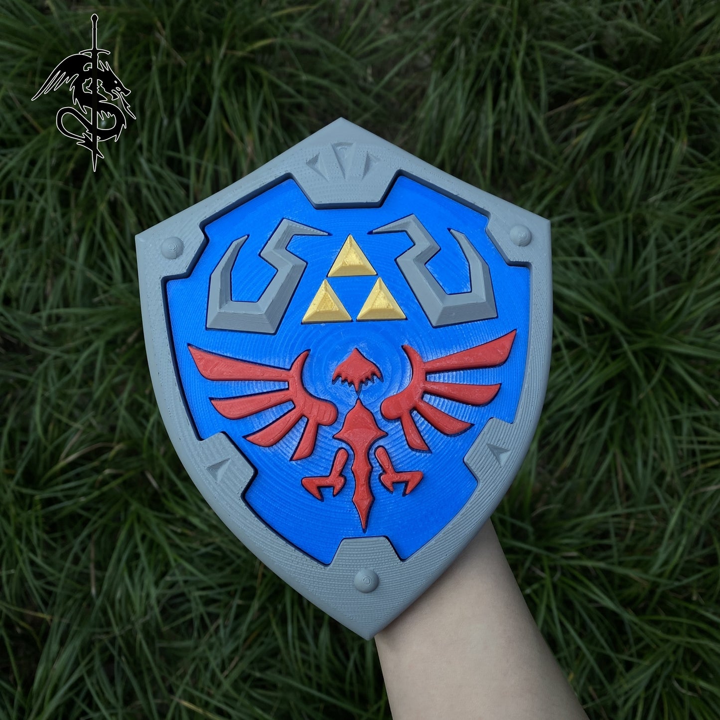 3D-Printed Link Master Sword & Hylian Shield Resin Replica