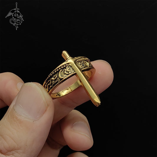 Alloy Lloyd's Sword Ring Cool Jewelry Gift
