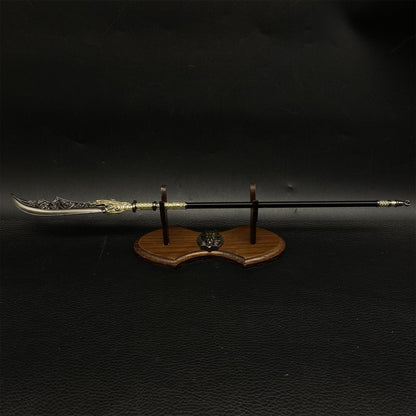 Ancient Chinese Long Hand Weapons Miniature Metal Craft 30CM/11.8"