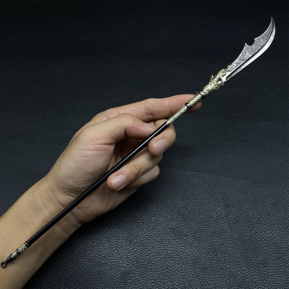 Ancient Chinese Long Hand Weapons Miniature Metal Craft 30CM/11.8"