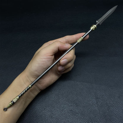 Ancient Chinese Long Hand Weapons Miniature Metal Craft 30CM/11.8"