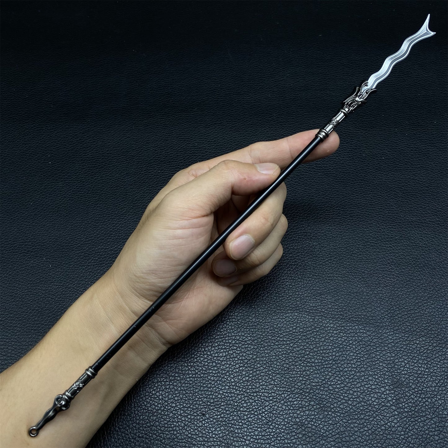 Ancient Chinese Long Hand Weapons Miniature Metal Craft 30CM/11.8"