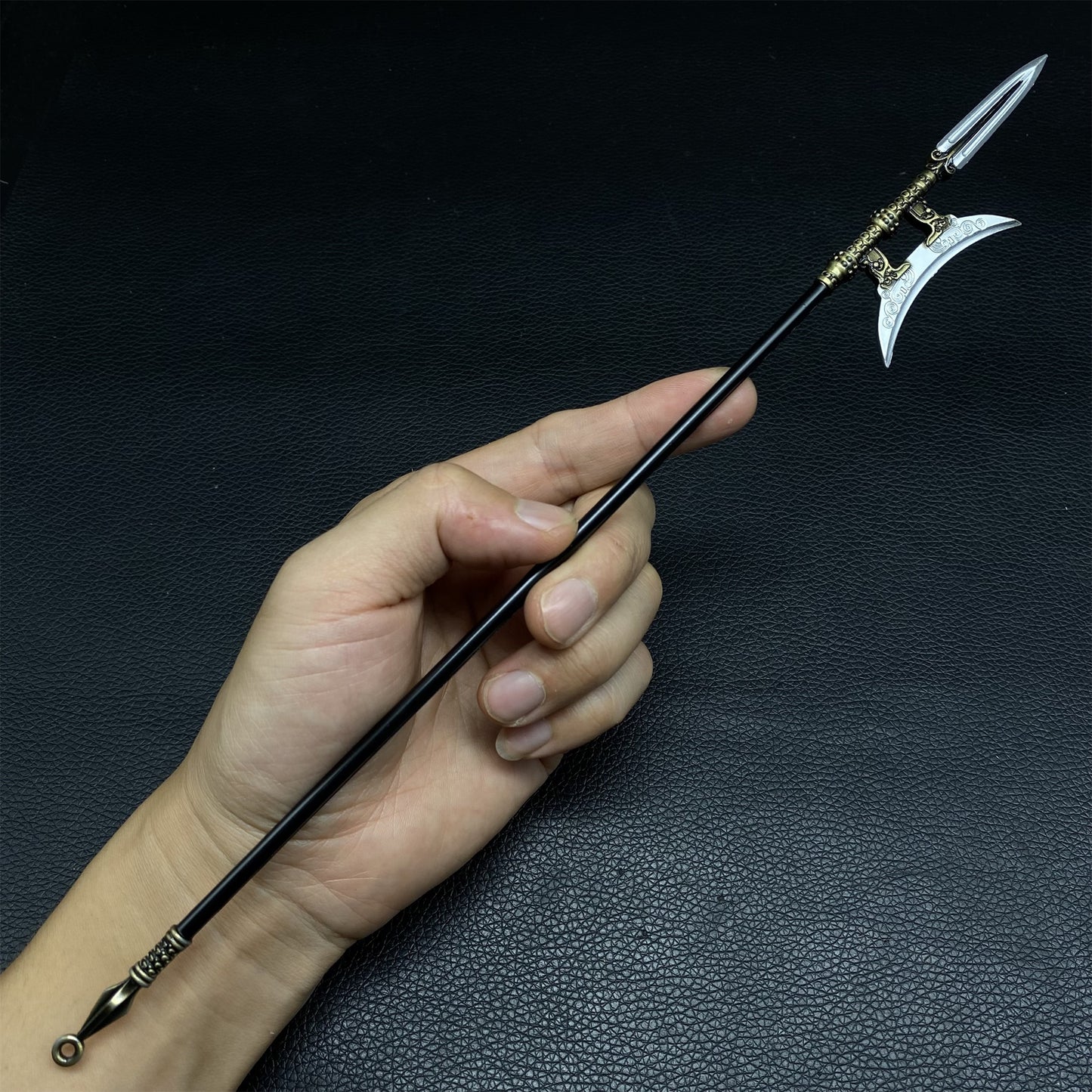 Ancient Chinese Long Hand Weapons Miniature Metal Craft 30CM/11.8"