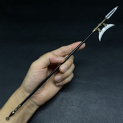 Ancient Chinese Long Hand Weapons Miniature Metal Craft 30CM/11.8"