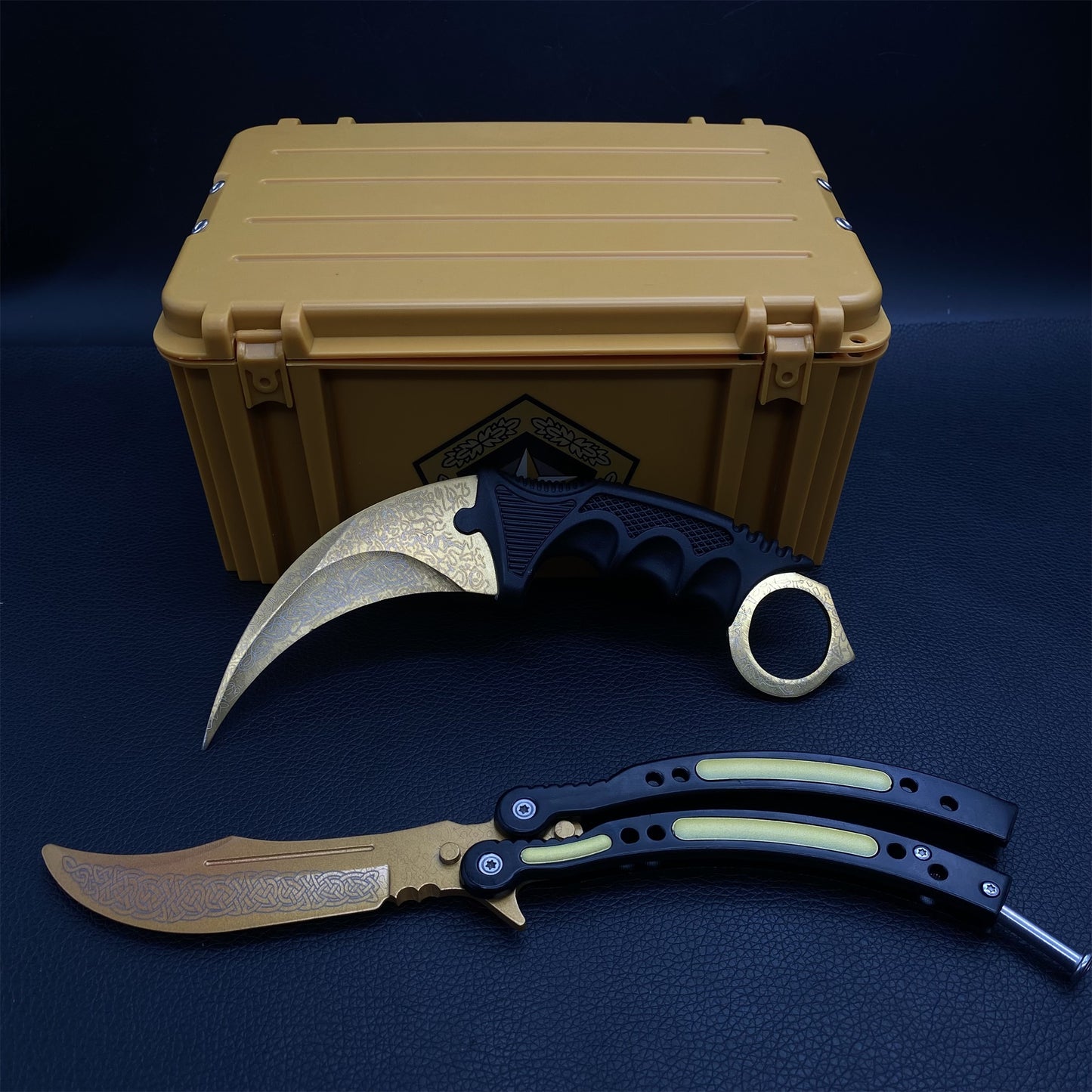Lore Skin Karambit Trainer & Balisong Knife With Gift Case