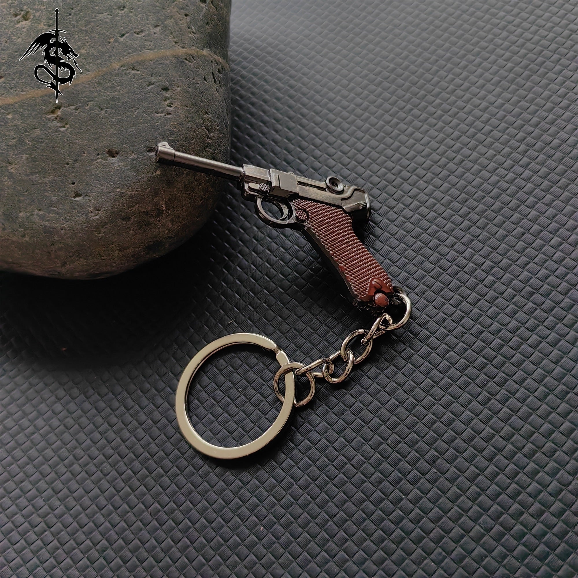 Mintoys Mini MGC Luger P-08 Full Metal Pistol Keychain - 5cm Apex Legends Gift