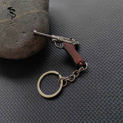 Luger P08 Pistole Modell 1908 Tiny Gun Model Keychain