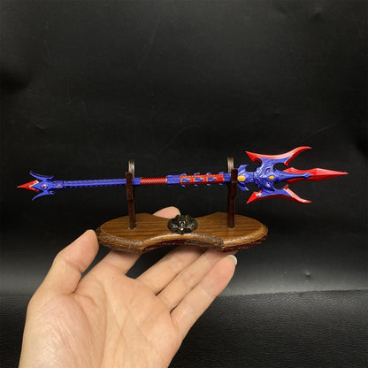 Metal Three Kingdom LvBu Halberd Miniature