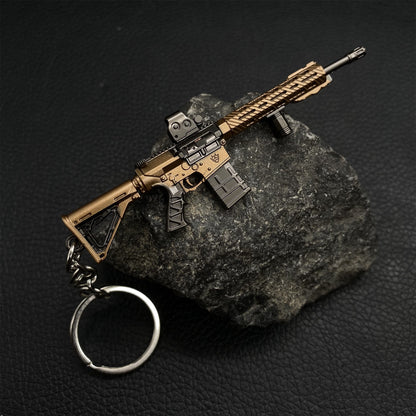 Tiny M110 Assault Rifle Metal Gun Keychain
