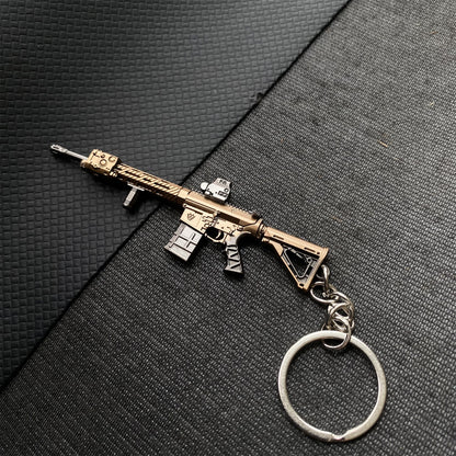 Tiny M110 Assault Rifle Metal Gun Keychain