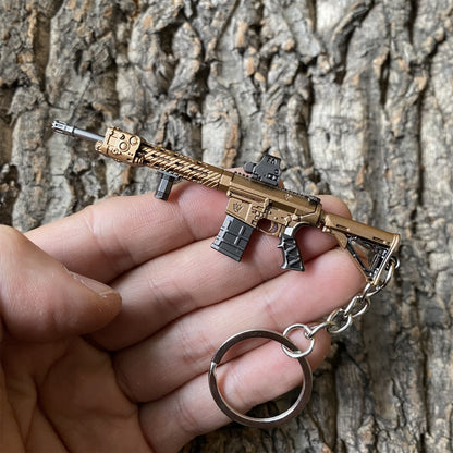 Tiny M110 Assault Rifle Metal Gun Keychain