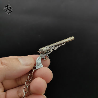 Metal M1851 Wolf Venom Revolver Tiny Keychain