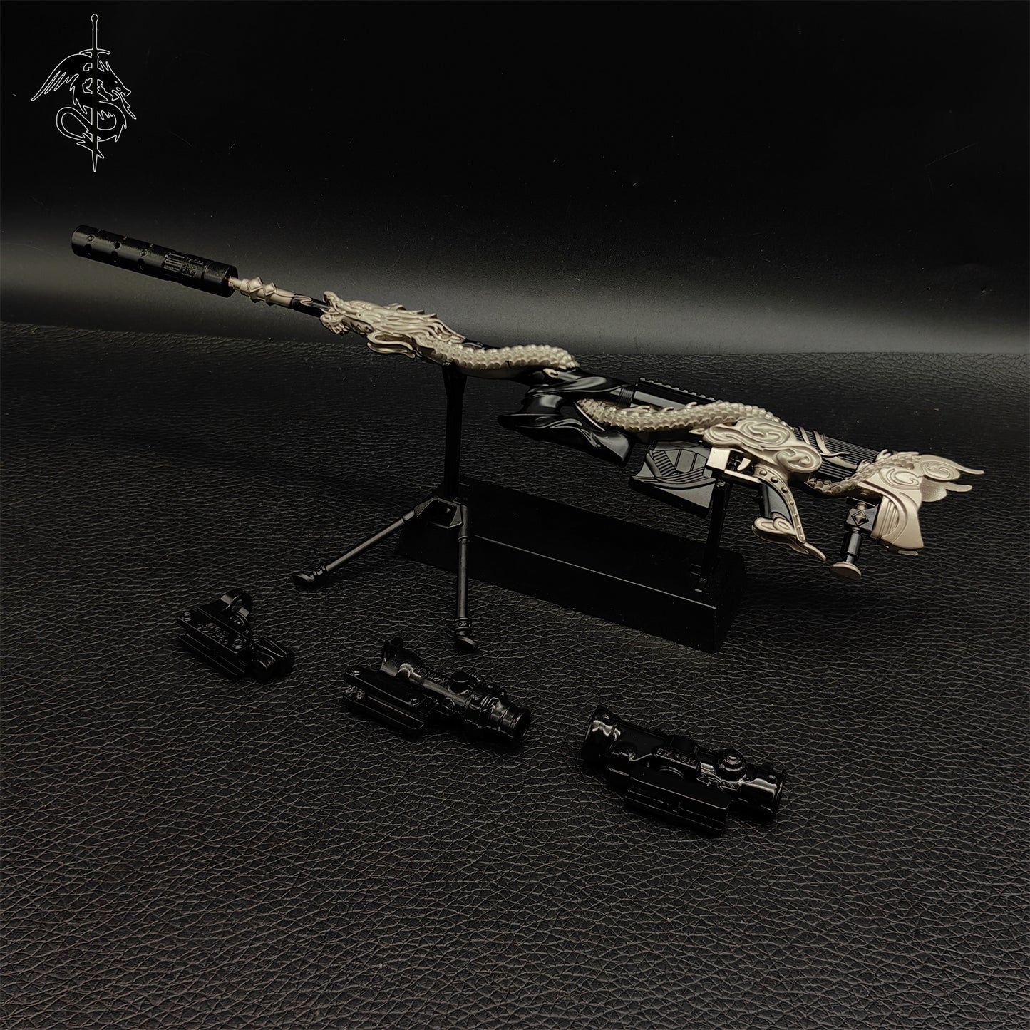 Metal M200 Sniper Rifle Jade Scale Golden Feather Skin Gun Model