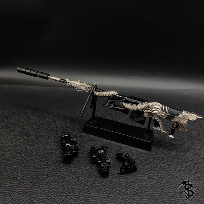 Metal M200 Sniper Rifle Jade Scale Golden Feather Skin Gun Model