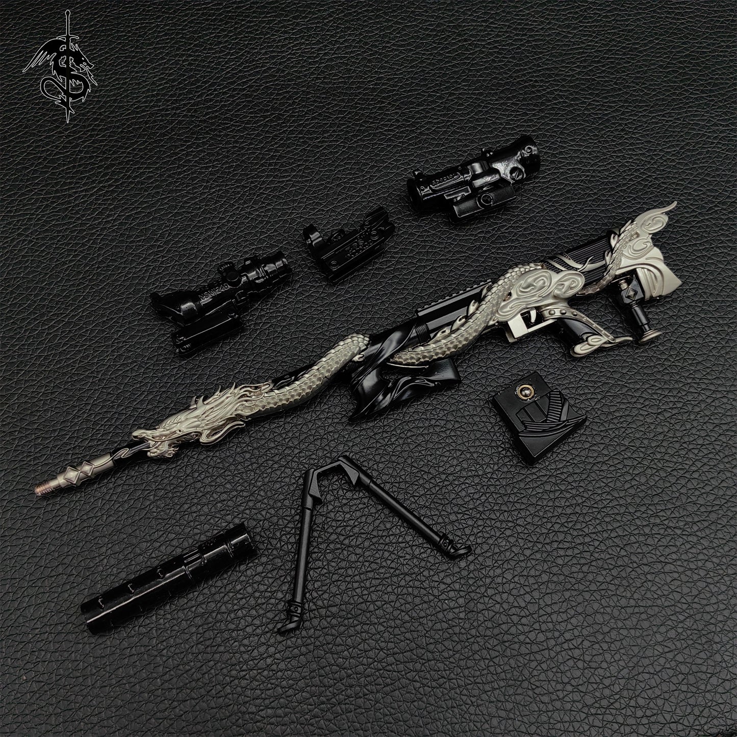 Metal M200 Sniper Rifle Jade Scale Golden Feather Skin Gun Model