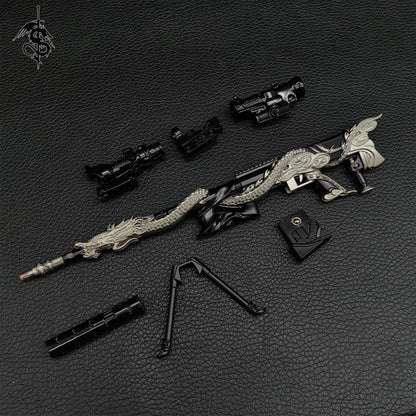 Metal M200 Sniper Rifle Jade Scale Golden Feather Skin Gun Model