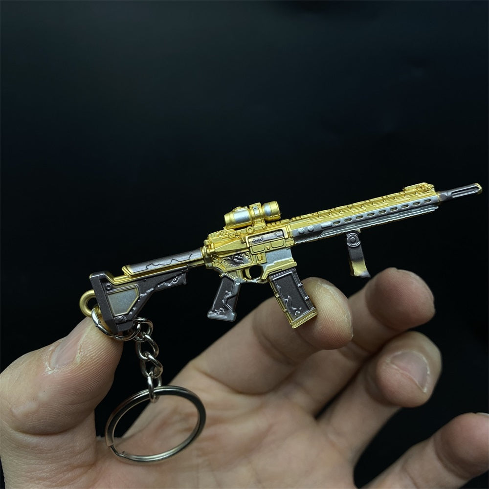 Tiny M4A1 Wrath Of Ares Assault Metal Gun Keychain