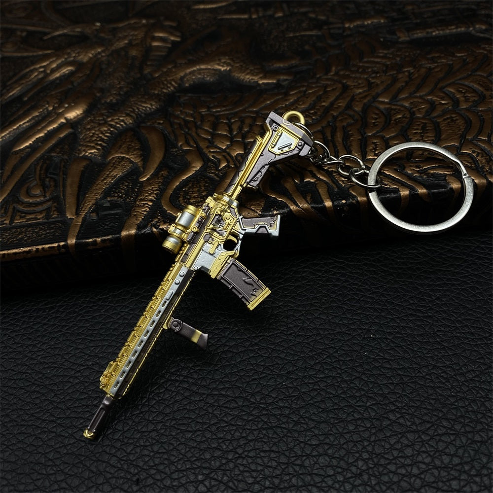 Tiny M4A1 Wrath Of Ares Assault Metal Gun Keychain
