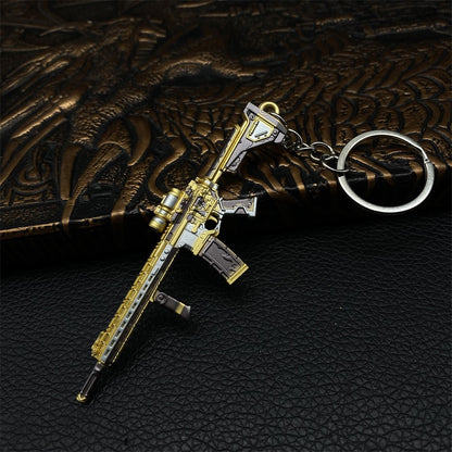 Tiny M4A1 Wrath Of Ares Assault Metal Gun Keychain