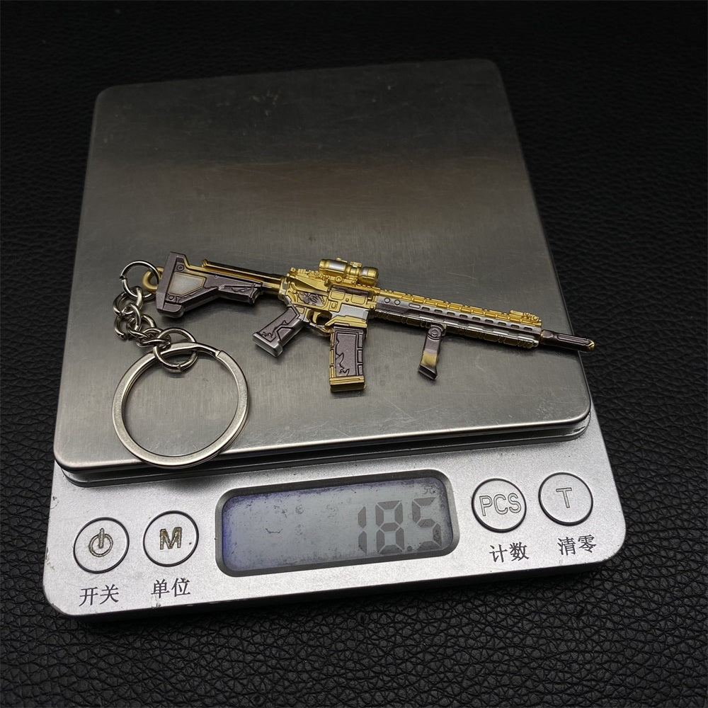 Tiny M4A1 Wrath Of Ares Assault Metal Gun Keychain