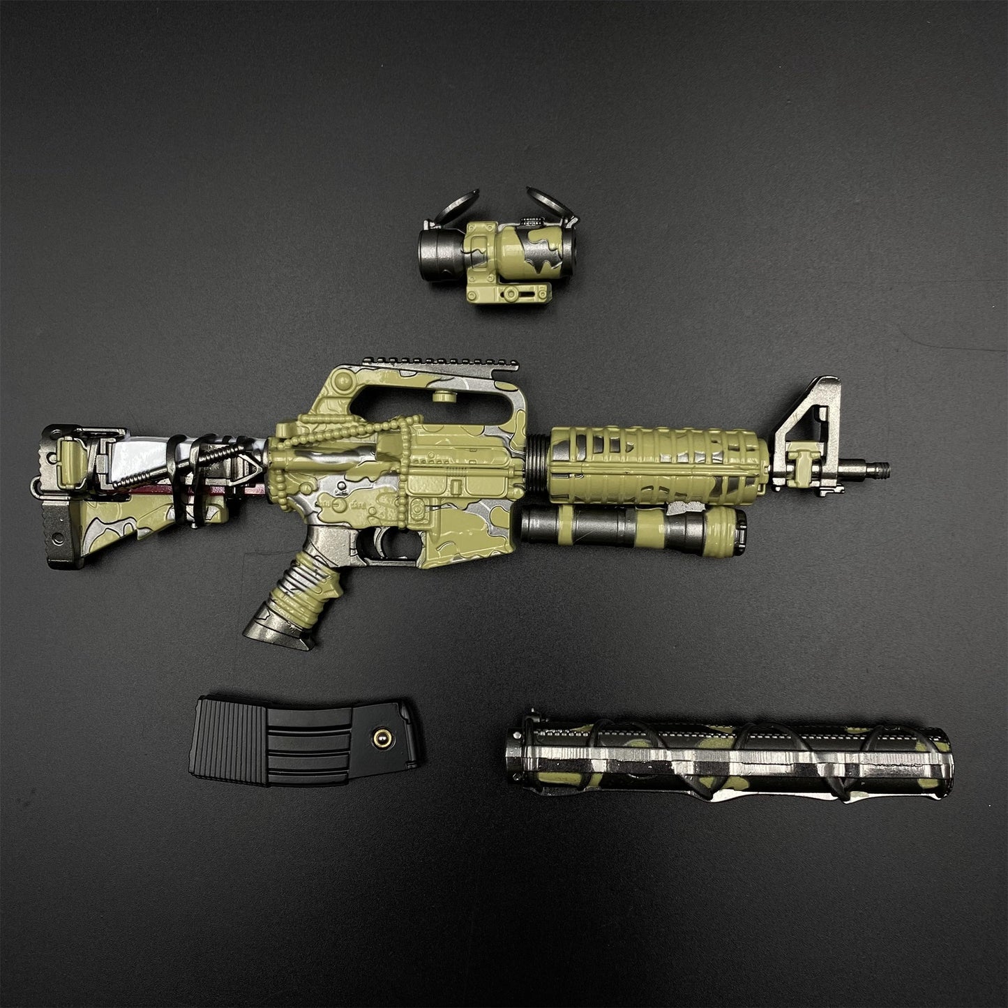 Delta Action CAR-15 Black Hawk Alloy Miniature Replica