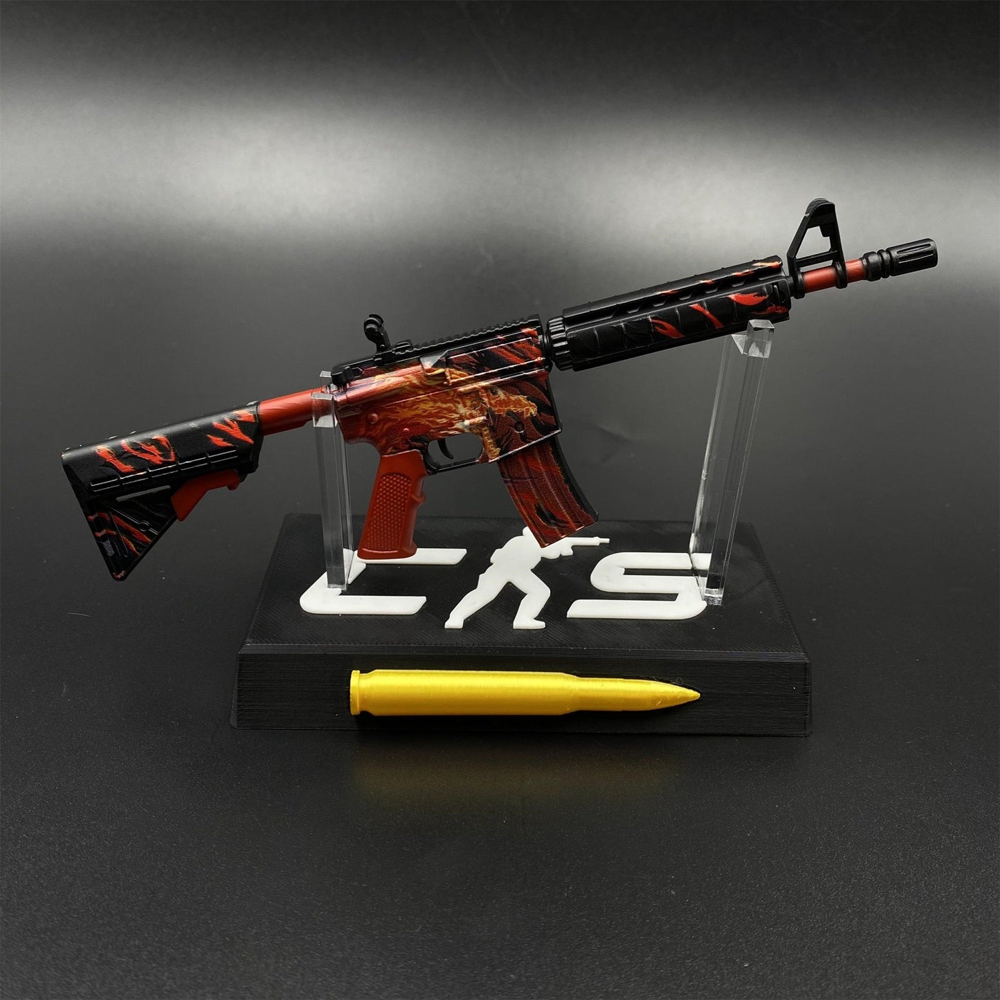 Hot Game CS2 Tiny M4A4 Howl Gun Metal Replica Game Prop Collectible