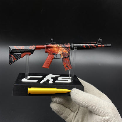 Hot Game CS2 Tiny M4A4 Howl Gun Metal Replica Game Prop Collectible