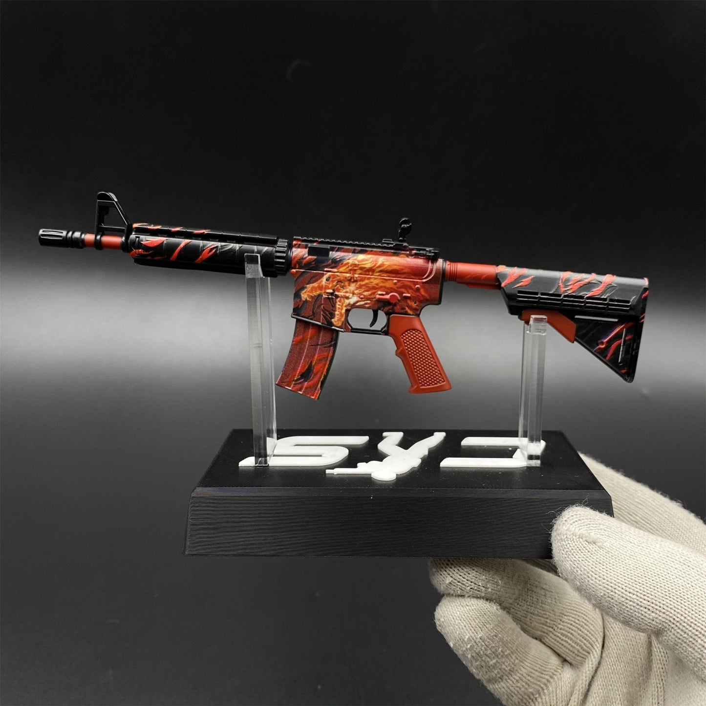 Hot Game CS2 Tiny M4A4 Howl Gun Metal Replica Game Prop Collectible