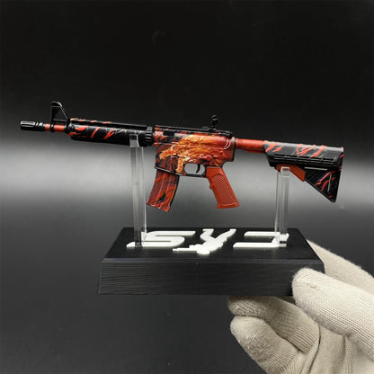 Hot Game CS2 Tiny M4A4 Howl Gun Metal Replica Game Prop Collectible