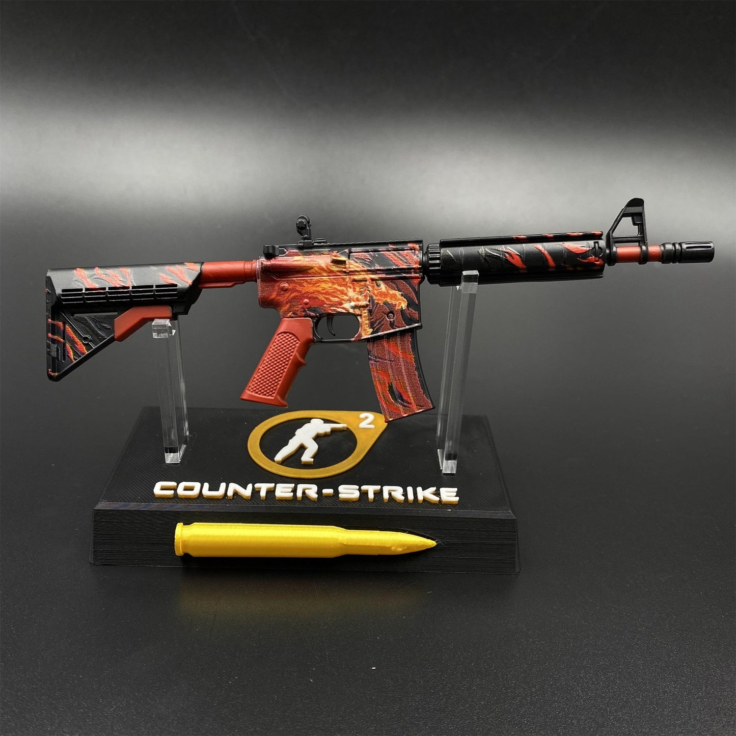 Hot Game CS2 Tiny M4A4 Howl Gun Metal Replica Game Prop Collectible