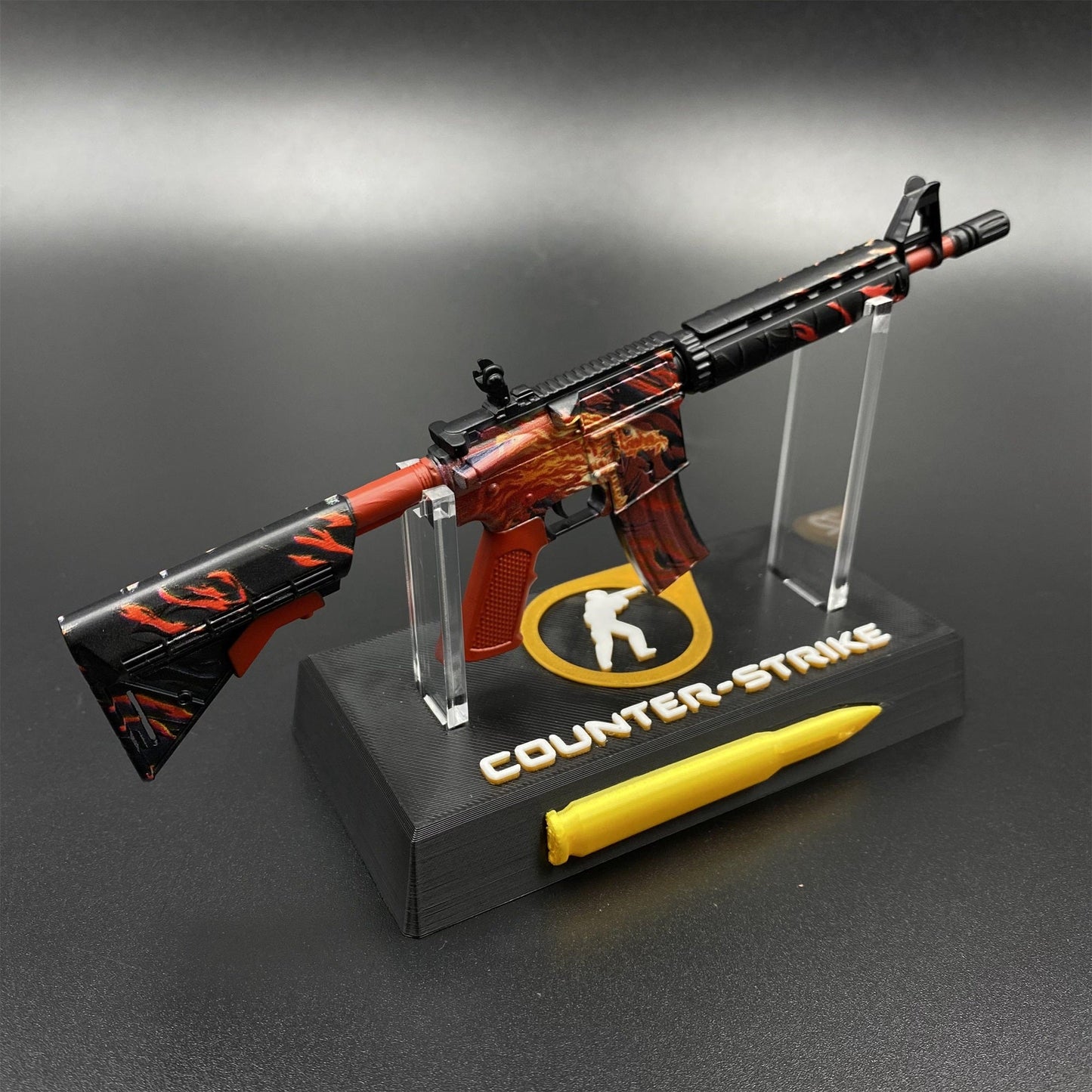 Hot Game CS2 Tiny M4A4 Howl Gun Metal Replica Game Prop Collectible
