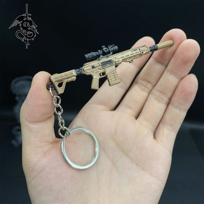 Metal M7 Rifle Gun Key Ring Backpack Pendant