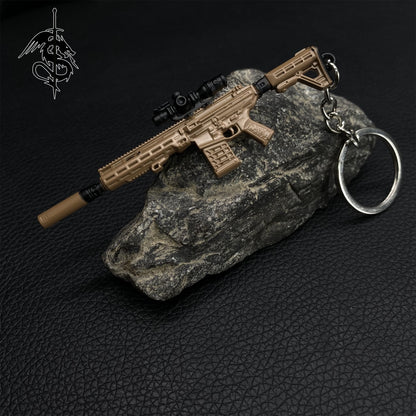 Metal M7 Rifle Gun Key Ring Backpack Pendant