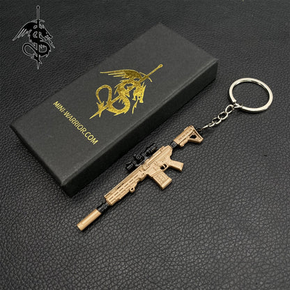 Metal M7 Rifle Gun Key Ring Backpack Pendant