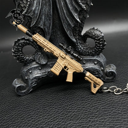 Metal M7 Rifle Gun Key Ring Backpack Pendant