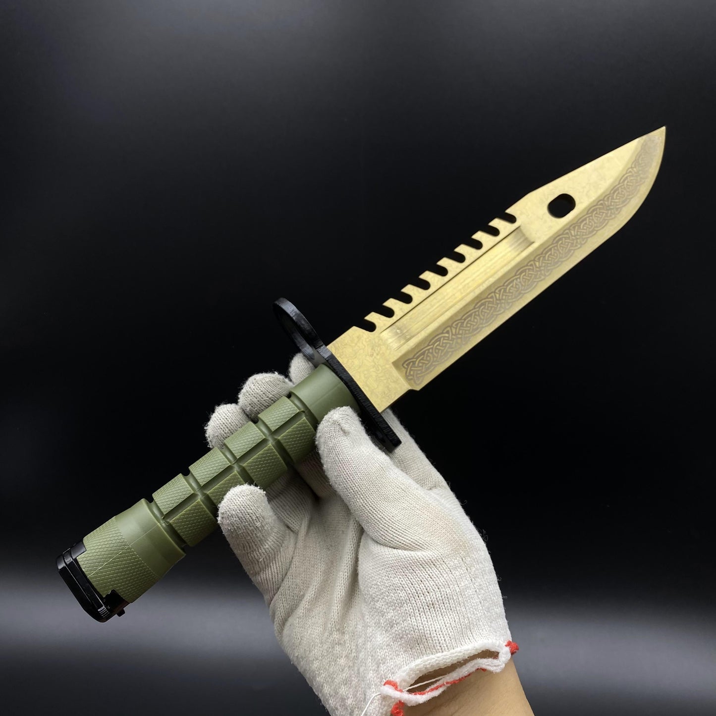 420 Steel Dull Blade Replica Life-Size CS2 Lore Skin M9 Bayonet For Collection