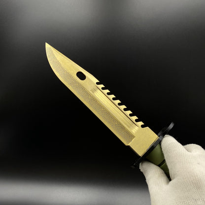 420 Steel Dull Blade Replica Life-Size CS2 Lore Skin M9 Bayonet For Collection