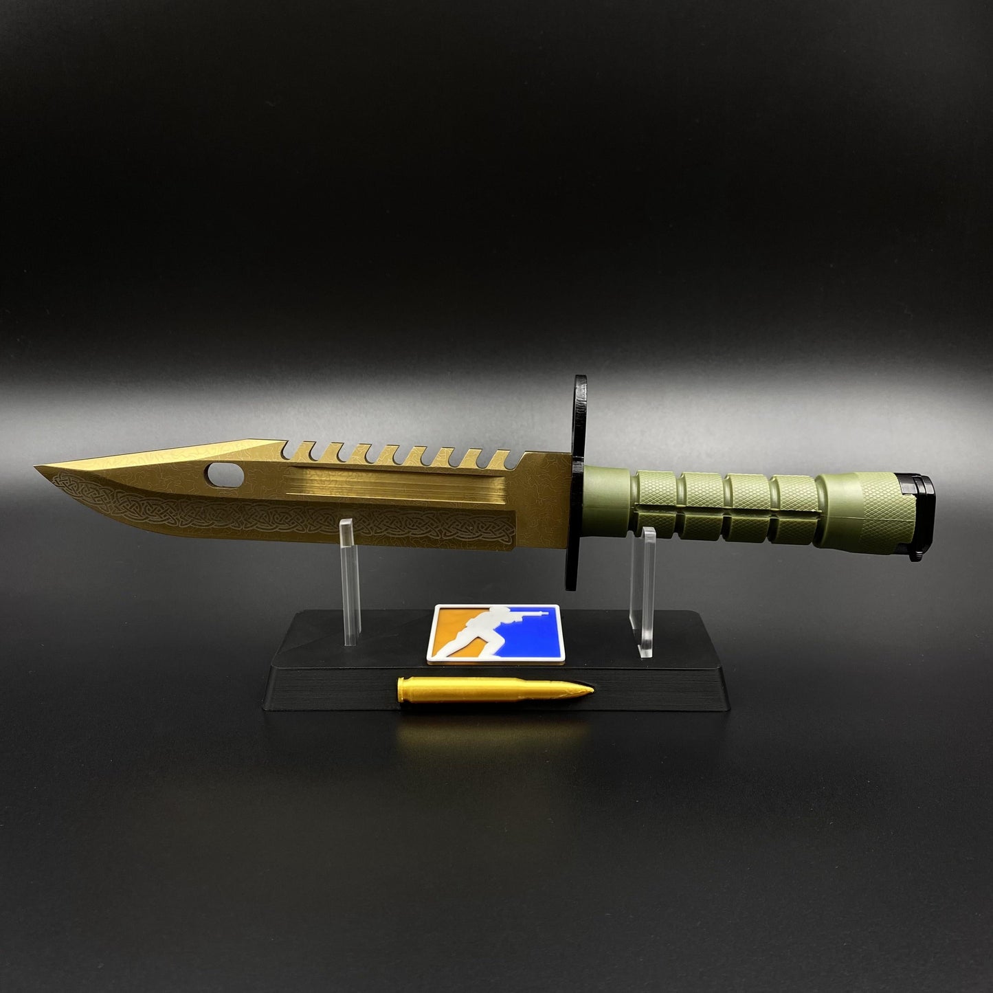 420 Steel Dull Blade Replica Life-Size CS2 Lore Skin M9 Bayonet For Collection