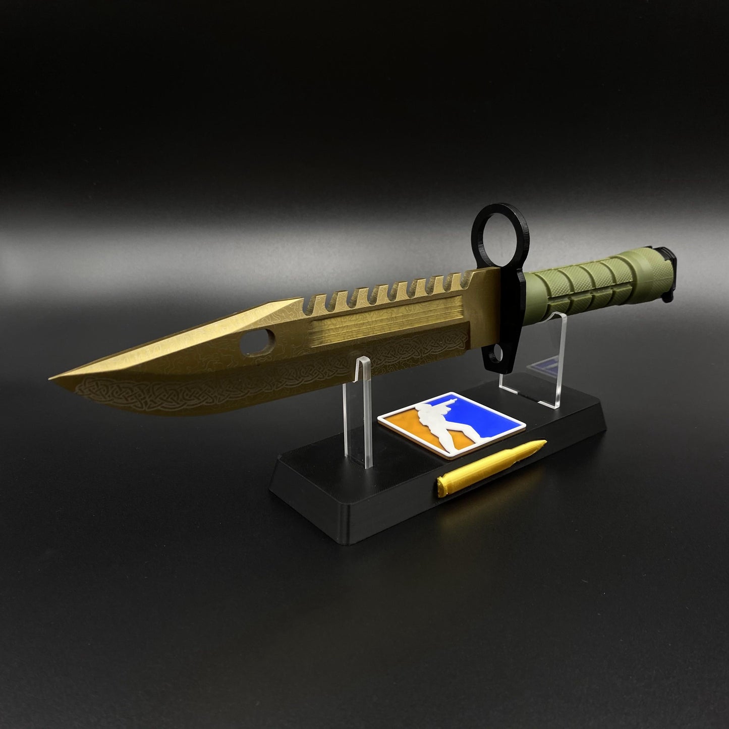 420 Steel Dull Blade Replica Life-Size CS2 Lore Skin M9 Bayonet For Collection