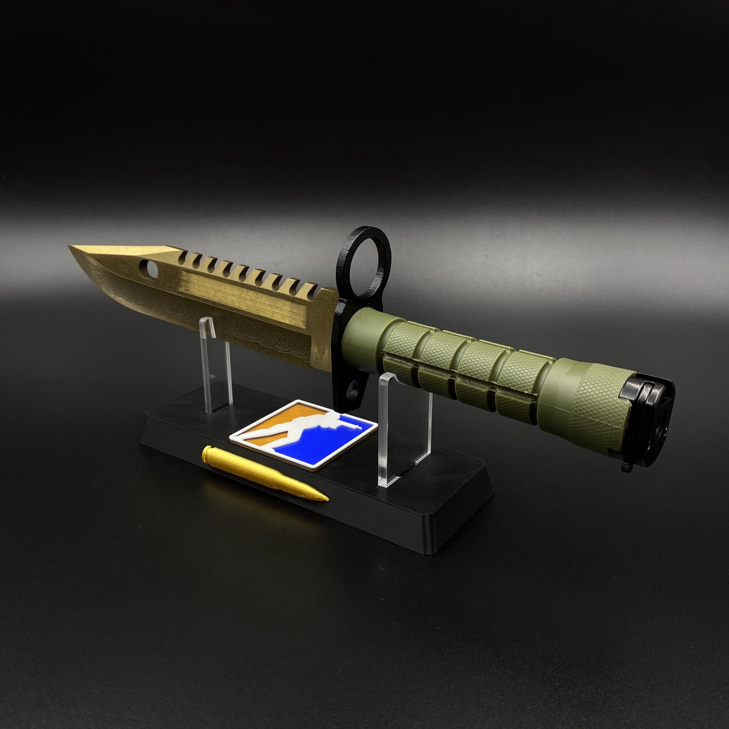 420 Steel Dull Blade Replica Life-Size CS2 Lore Skin M9 Bayonet For Collection