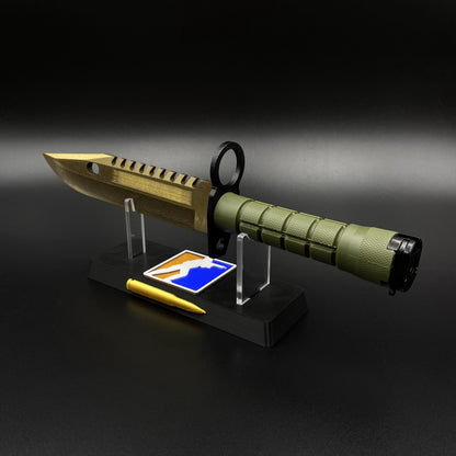 420 Steel Dull Blade Replica Life-Size CS2 Lore Skin M9 Bayonet For Collection
