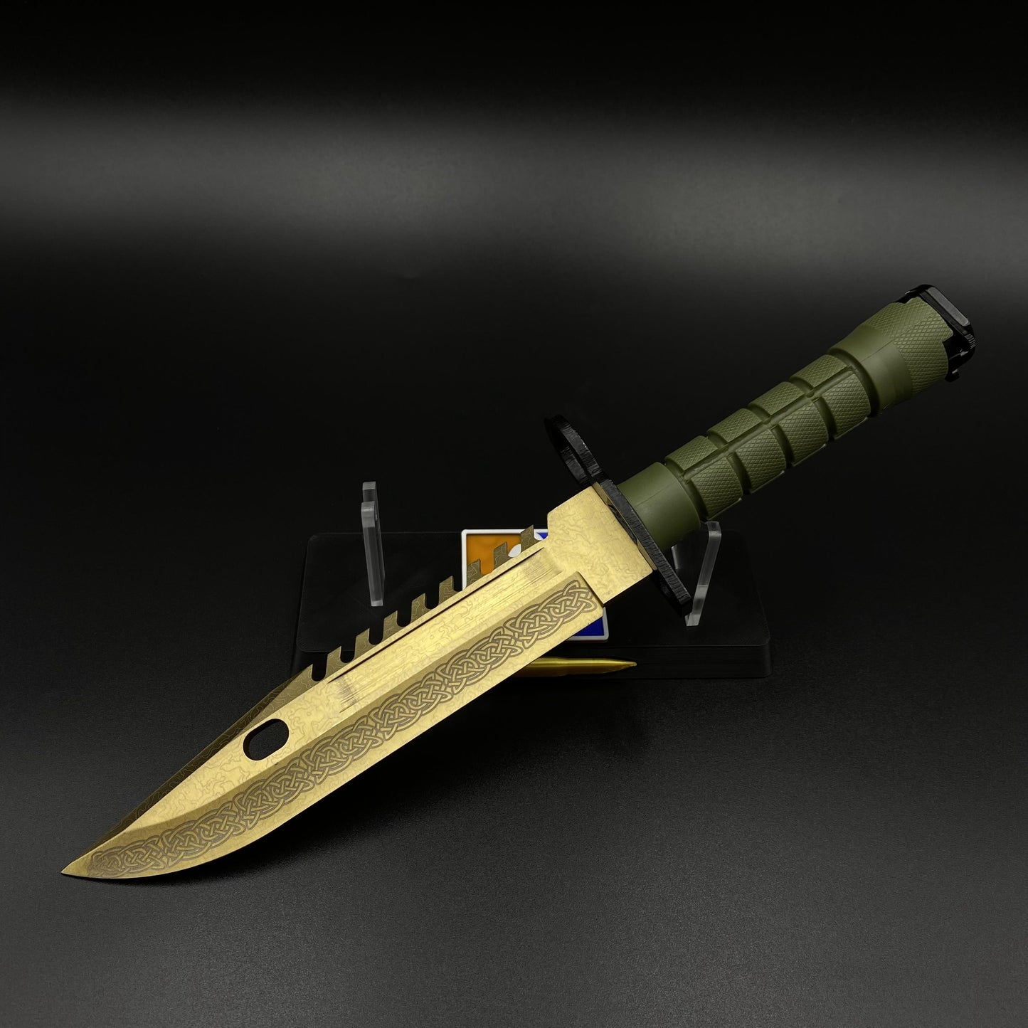 420 Steel Dull Blade Replica Life-Size CS2 Lore Skin M9 Bayonet For Collection