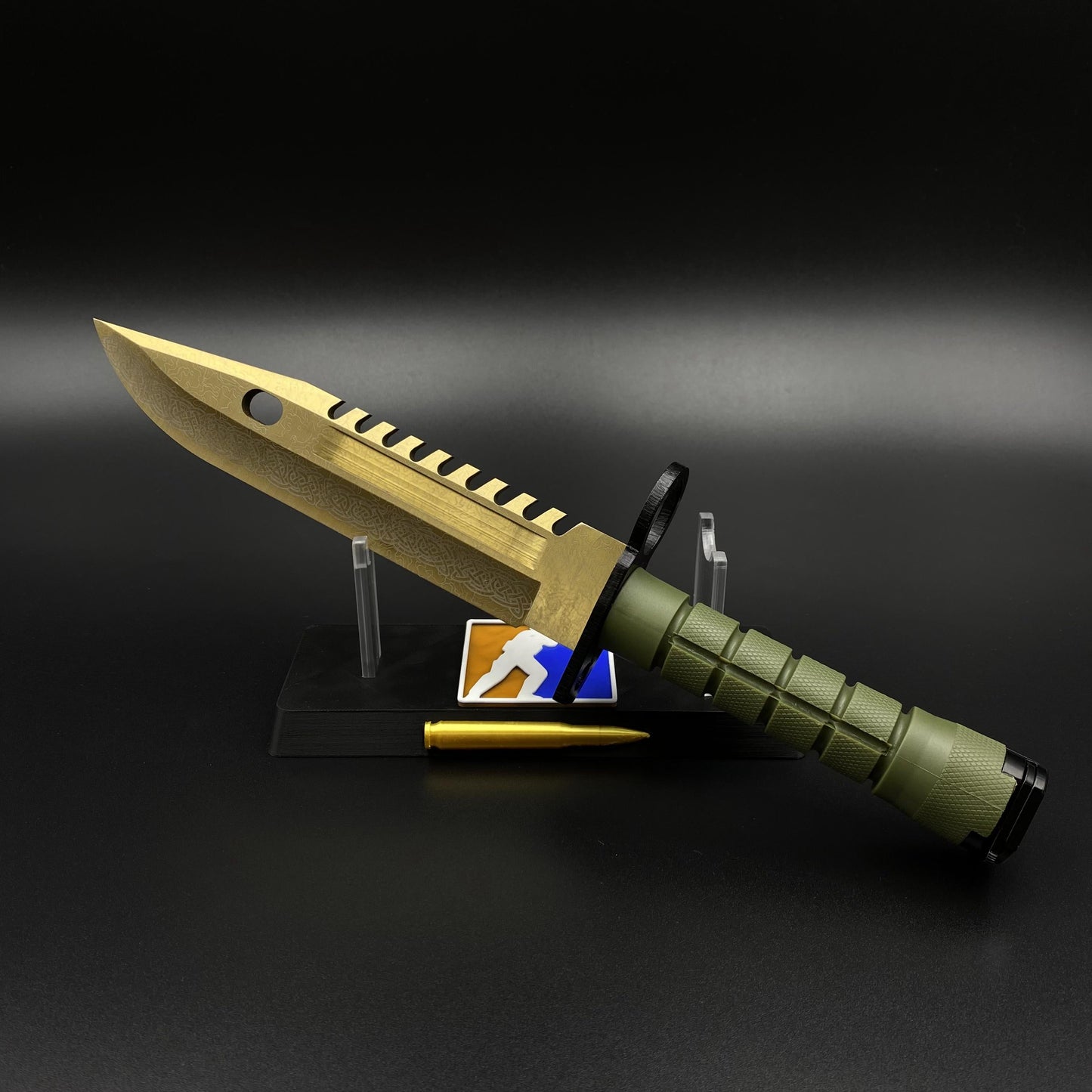 420 Steel Dull Blade Replica Life-Size CS2 Lore Skin M9 Bayonet For Collection