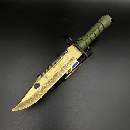 420 Steel Dull Blade Replica Life-Size CS2 Lore Skin M9 Bayonet For Collection