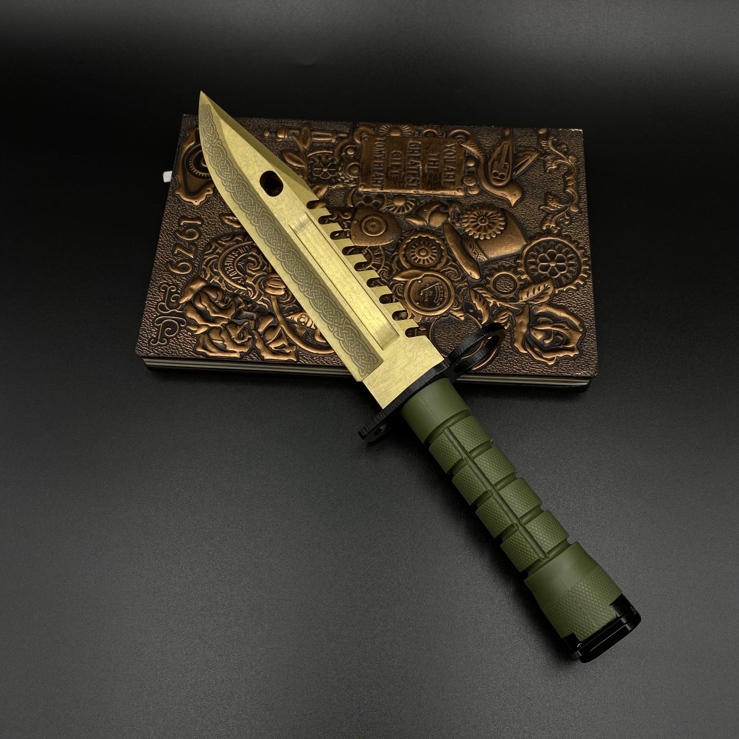 420 Steel Dull Blade Replica Life-Size CS2 Lore Skin M9 Bayonet For Collection