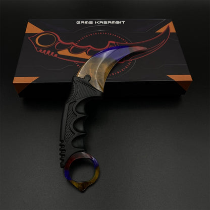 CS2 Game Karambit Marble Fade Skin Replica Dull Blade Trainer Knife For Collection