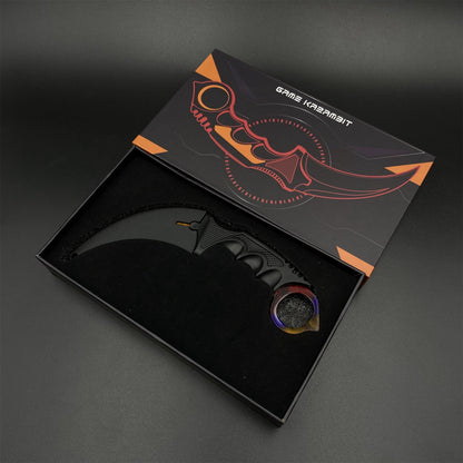 CS2 Game Karambit Marble Fade Skin Replica Dull Blade Trainer Knife For Collection