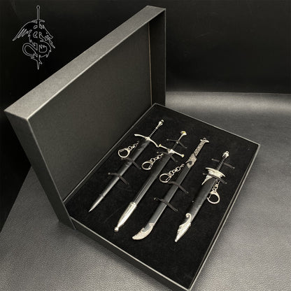 Metal Medieval Knight Swords Replica 4 in 1 Gift Box