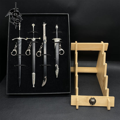 Metal Medieval Knight Swords Replica 4 in 1 Gift Box